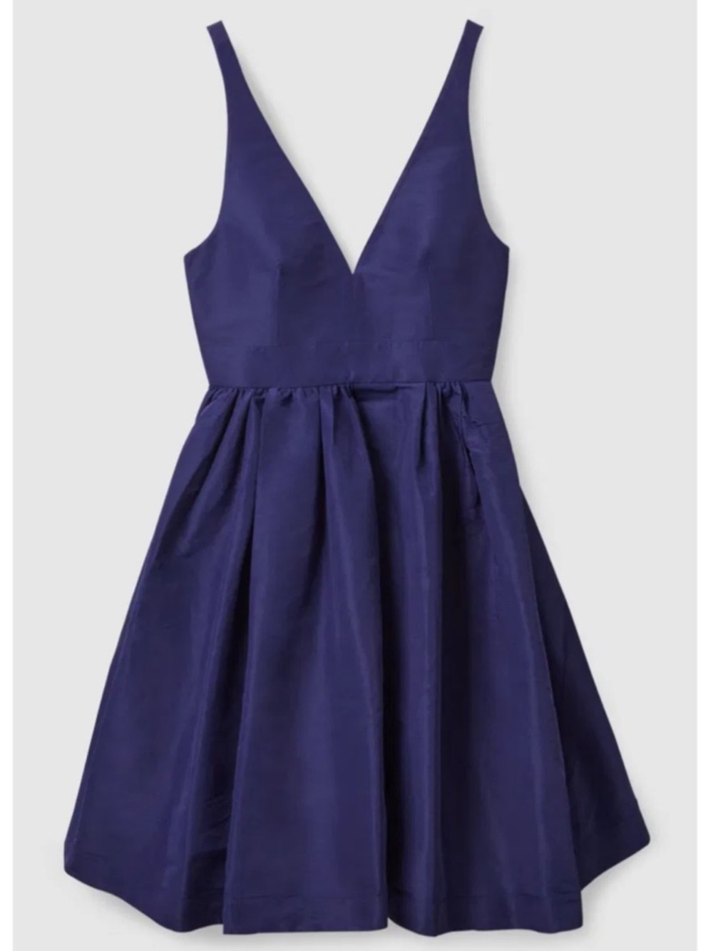 COS Deep V-Neck Midnight Blue Dress, Size 10, NWT - Picture 2 of 3